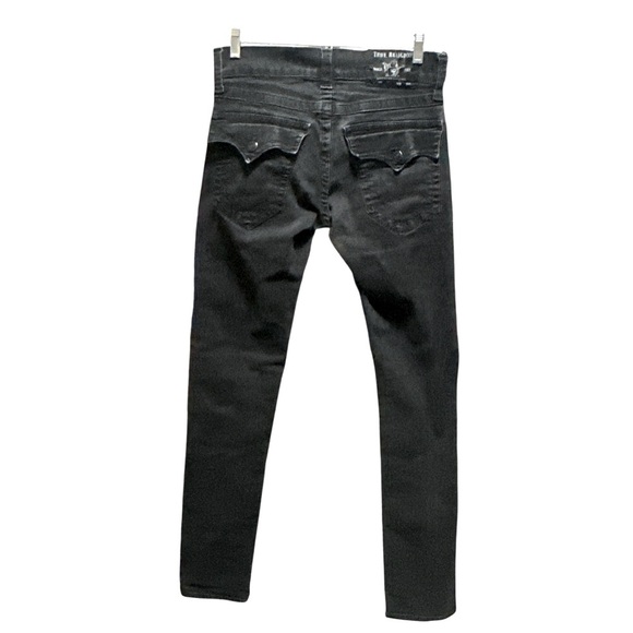 True Religion Rocco Relaxed Skinny Men's Black Jeans - Picture 1 of 7